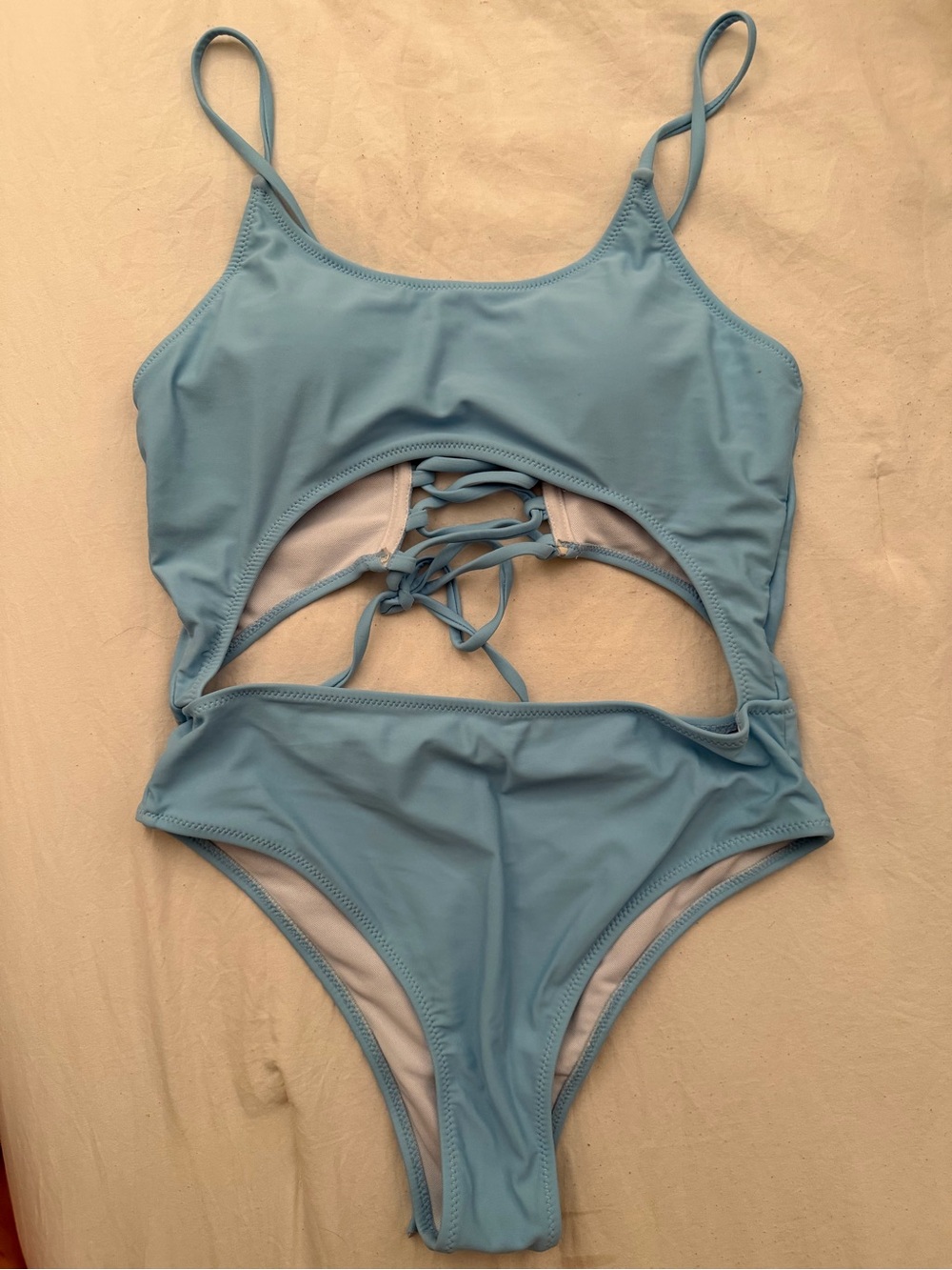 Meyeeka Light Blue One Piece Bathing Suit NWOT